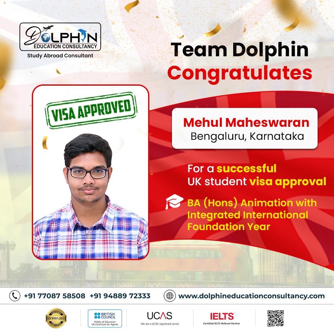 Congratulations, Mehul Maheswaran on getting your UK student visa!